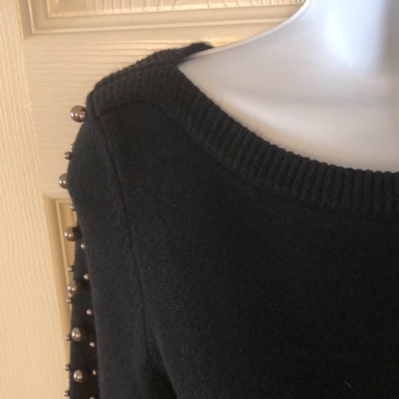 Ann Taylor Black Pearl Embellished Sweater Dress - Picture 5 of 15